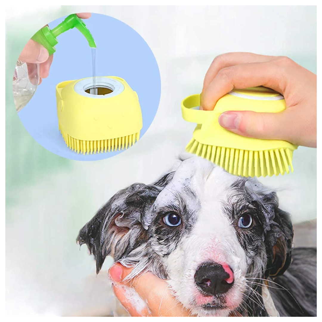 🐾 Cepillo Jabonero Masajeador para Mascotas